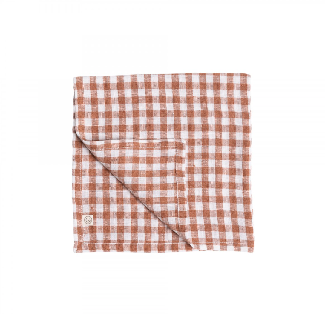 Linnen Servet Vichy Brique - Gabrielle Paris-1