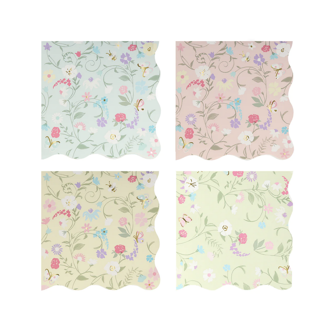 Napkins Flowers Laduree Paris Small - Meri Meri-1