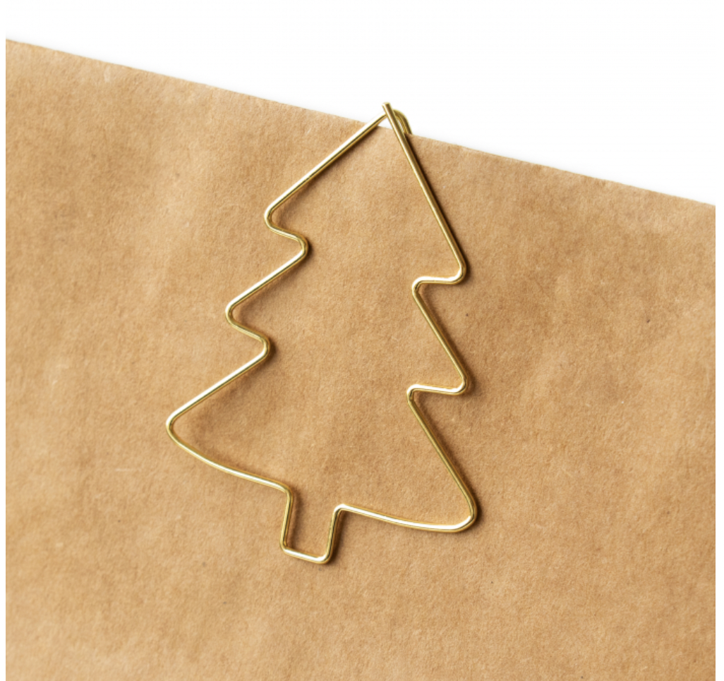 Xmas Tree Gold Clip 6cm-2