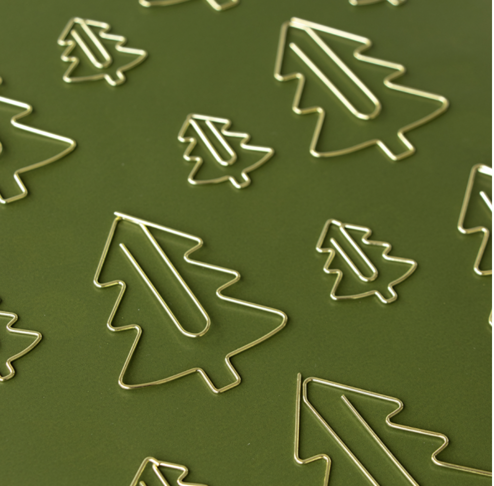 Xmas Tree Gold Clip 6cm-3
