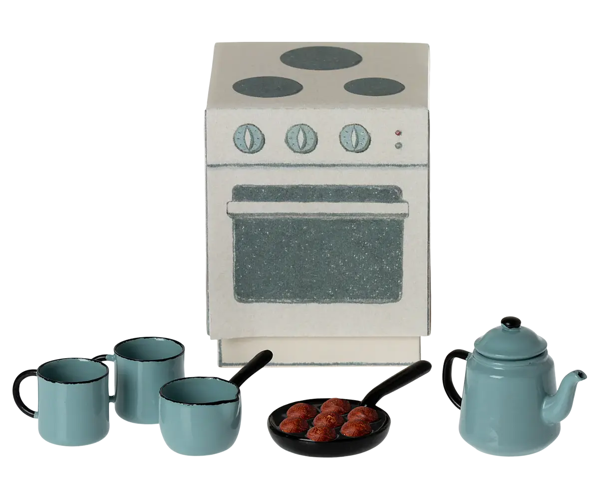 Miniature Cooking Set - Madam's Blue Favorites - Maileg-1