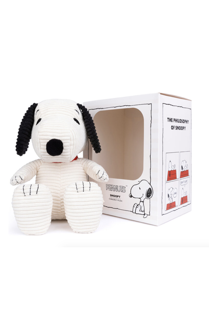 Snoopy Sitting Corduroy Cream in giftbox