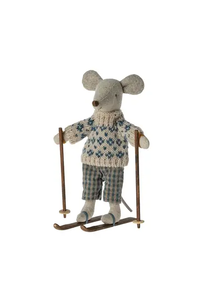 Winter Mouse With Ski Set - Dad