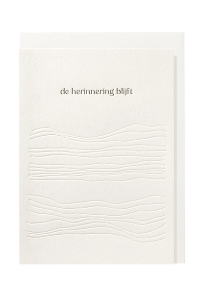 Greeting Card De Herinnering Blijft