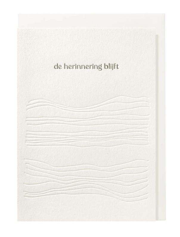 Greeting Card De Herinnering Blijft - Papette-1