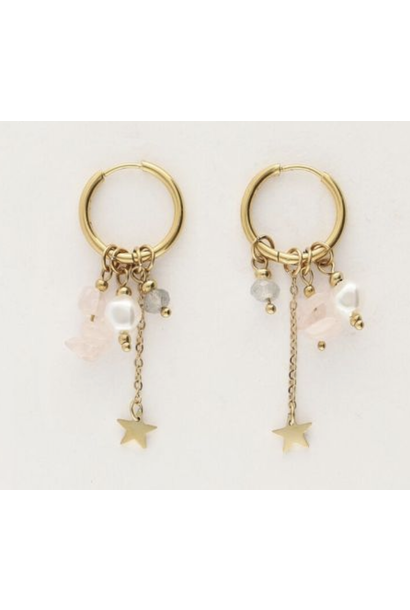 Earrings With Stones And Star