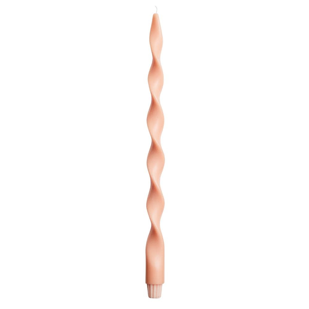 Candle - Big Lazy Spiral Peach - Original Home-1