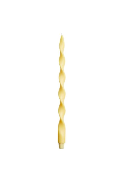 Candle- BIg Lazy Spiral Yellow