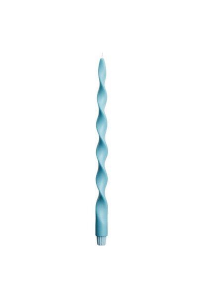 Candle- BIg Lazy Spiral Turquoise