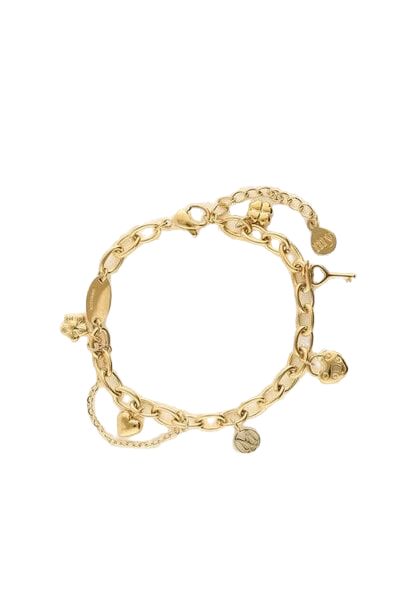 Armband  Mini met bedeltjes - goud