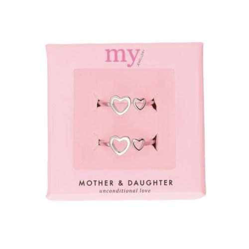 Moeder En Dochter Hartjes Ringen Zilver - My Jewellery-1