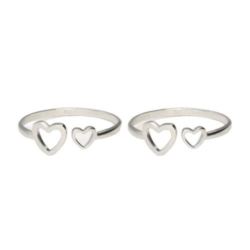 Moeder En Dochter Hartjes Ringen Zilver - My Jewellery-2