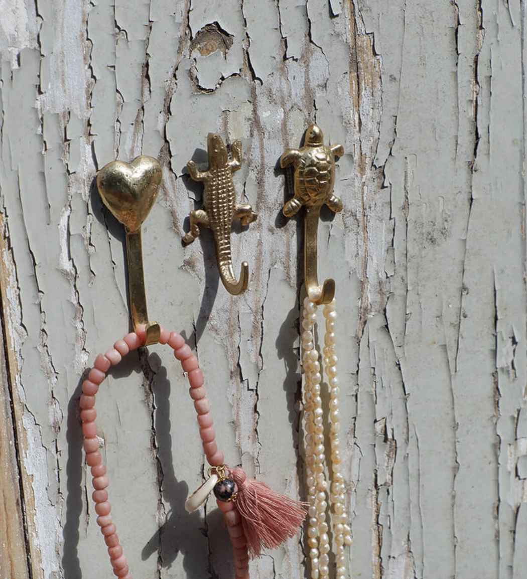 Haakje Krokodil Goud Mini - Doing Goods-2