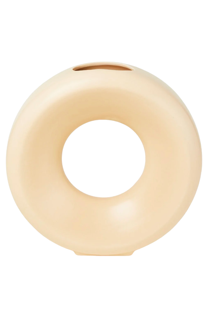 Ceramic Circle Vase Sand - L