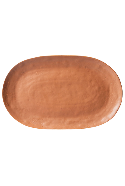 Serving Tray Ceramic Brown