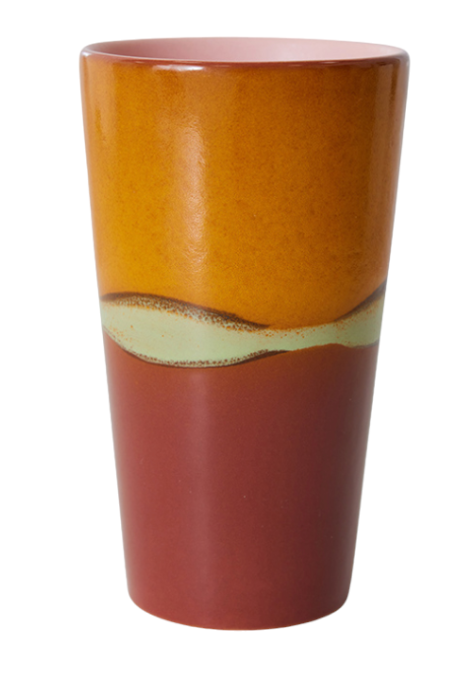 Latte Mug 70s Ceramics Clay - HK Living-1