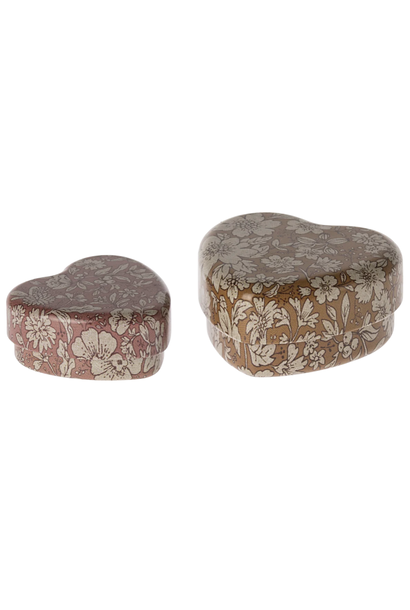 Metal Heart Box Medium - Ocher