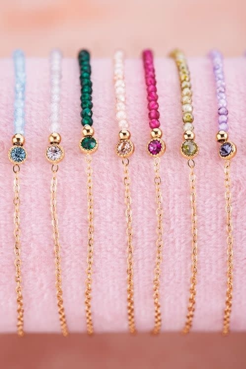 Birthstone Bracelet March Silver - My Jewellery-2