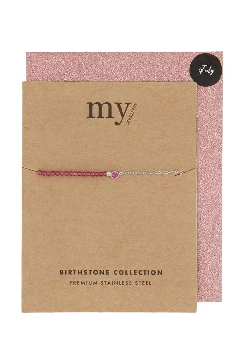 Birthstone Bracelet July Silver - My Jewellery-1