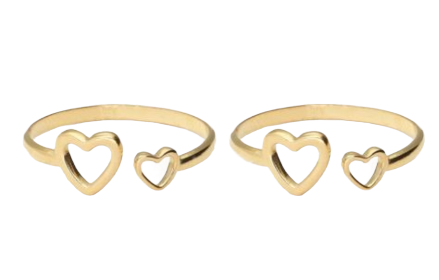 Moeder En Dochter Hartjes Ringen Goud - My Jewellery-1