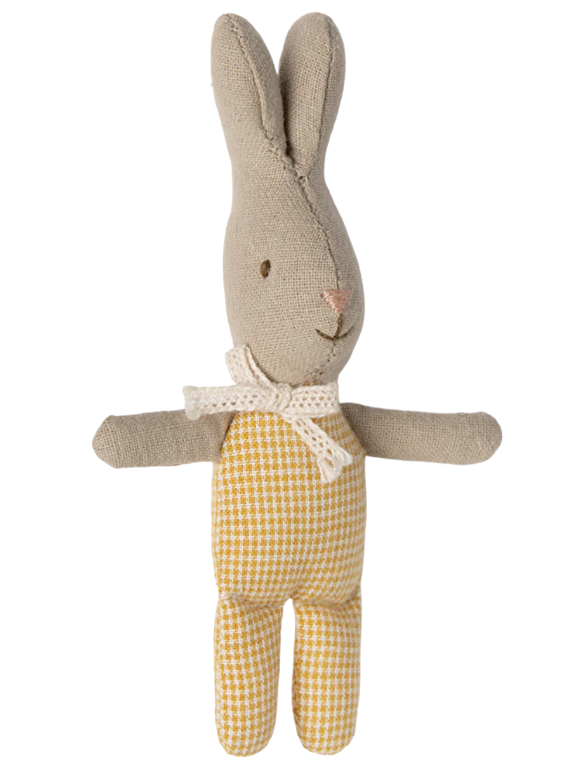 Rabbit, My - Yellow Check - Maileg-1