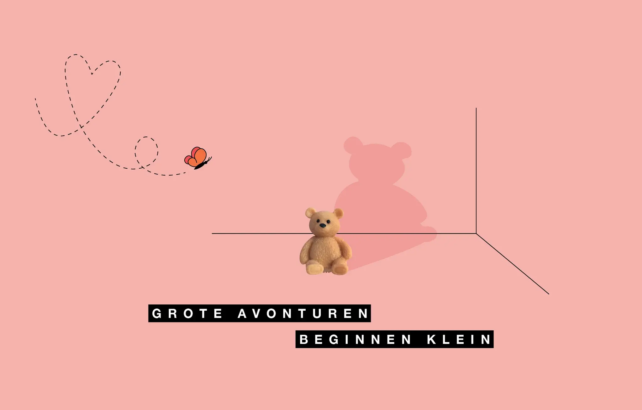 Kaartje - Grote Avonturen Beginnen Klein - Roze-1