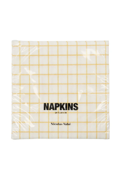 Napkins Check Yellow