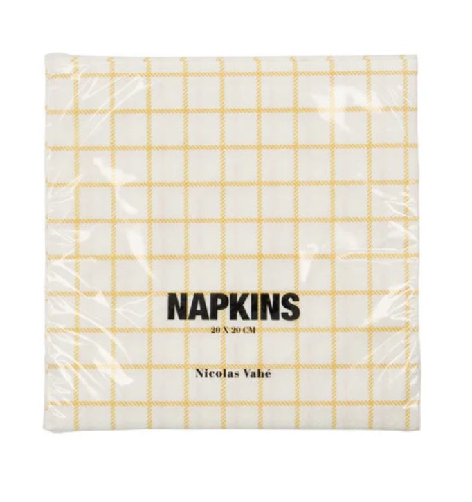 Napkins Check Yellow-1