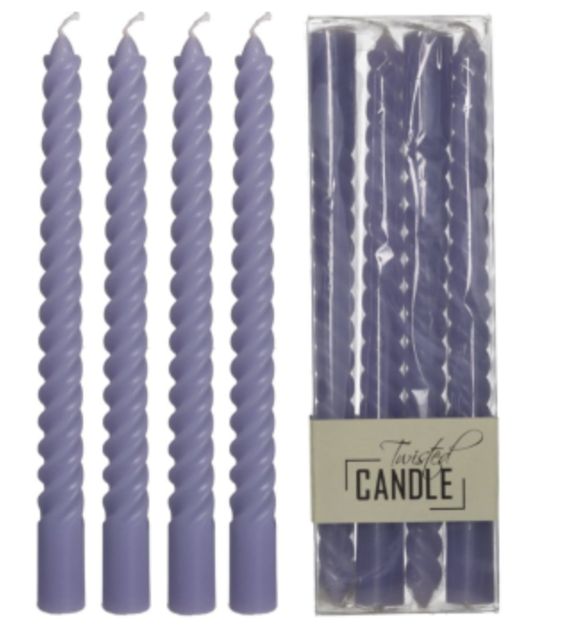 Kaarsen Set Swirl Paars - Kersten-1
