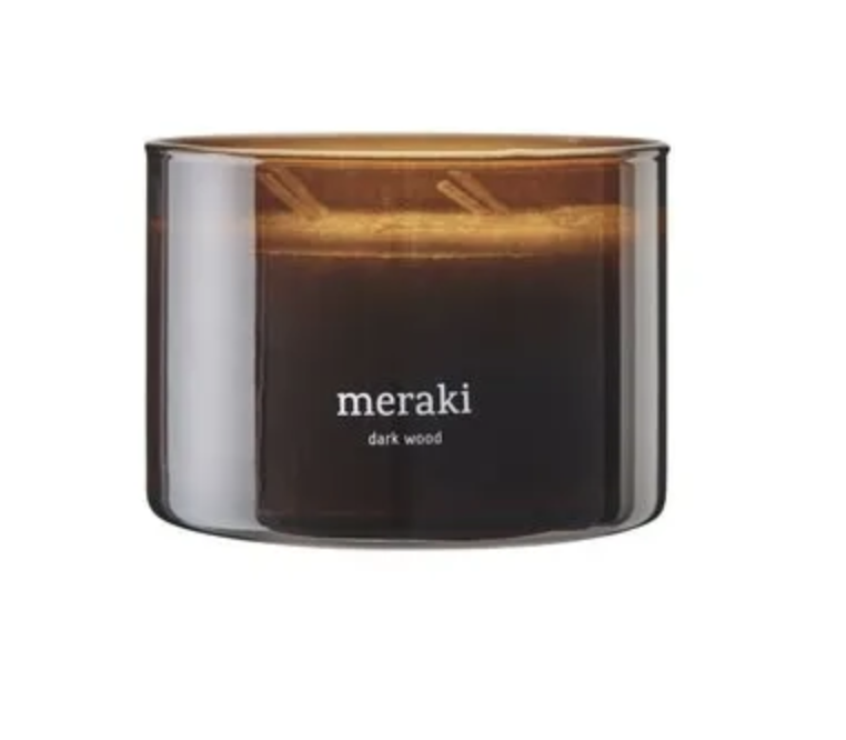 Geurkaars Driewik Dark Wood - Meraki-1