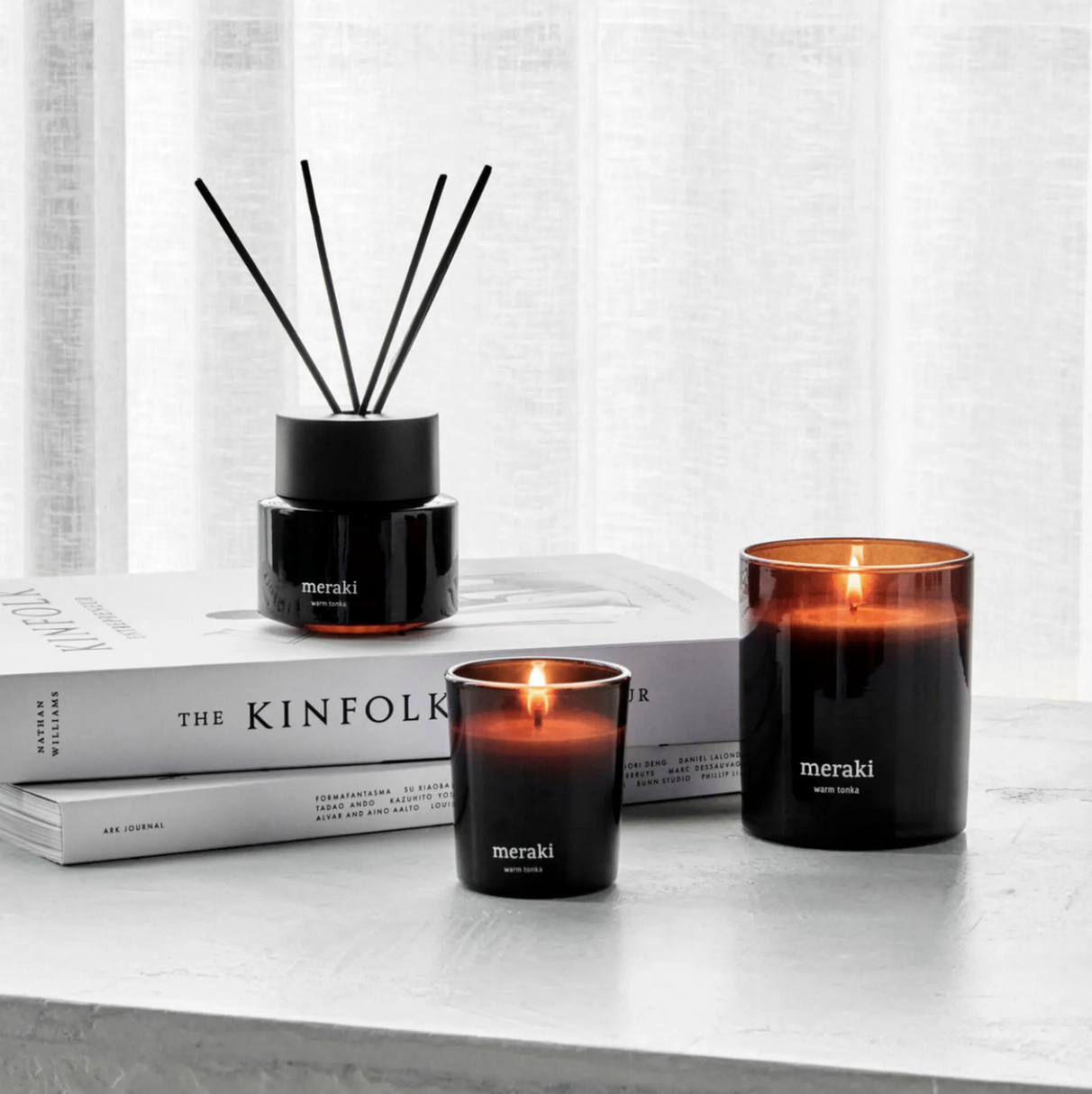 Geurkaarsen Set Mini Dark Wood - Meraki-4