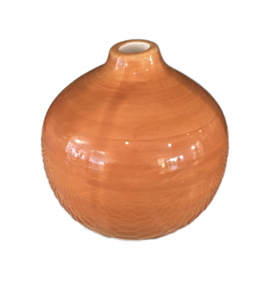 Vaasje Bol Keramiek Oranje-1