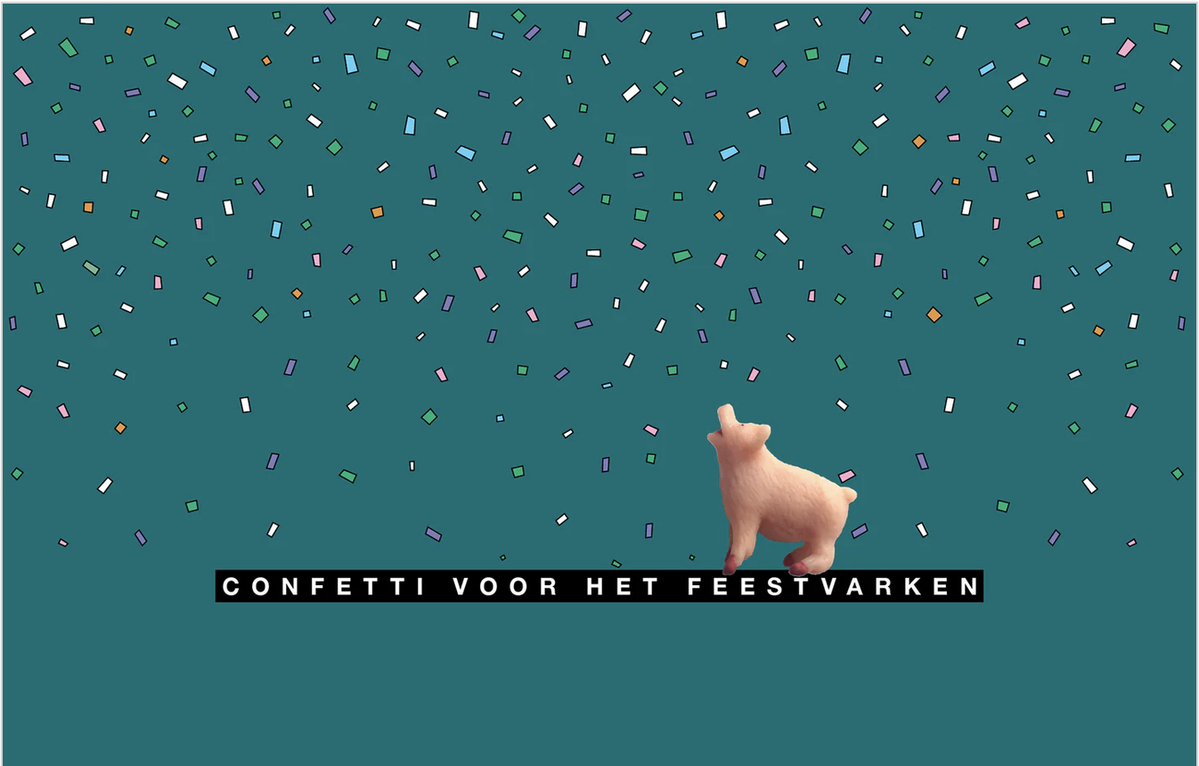 Confetti For The Party Pig - Leuke kaartjes-1