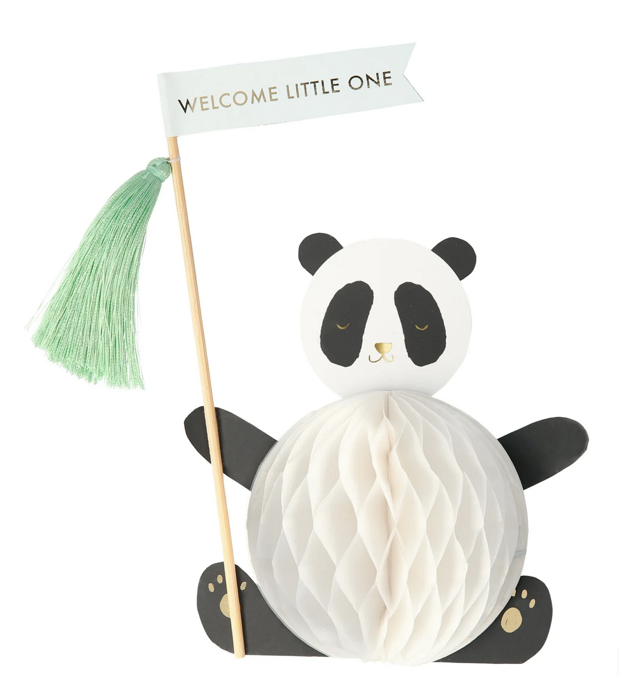 Wenskaart Honeycomb Panda - Welcom Little One - Meri Meri-1