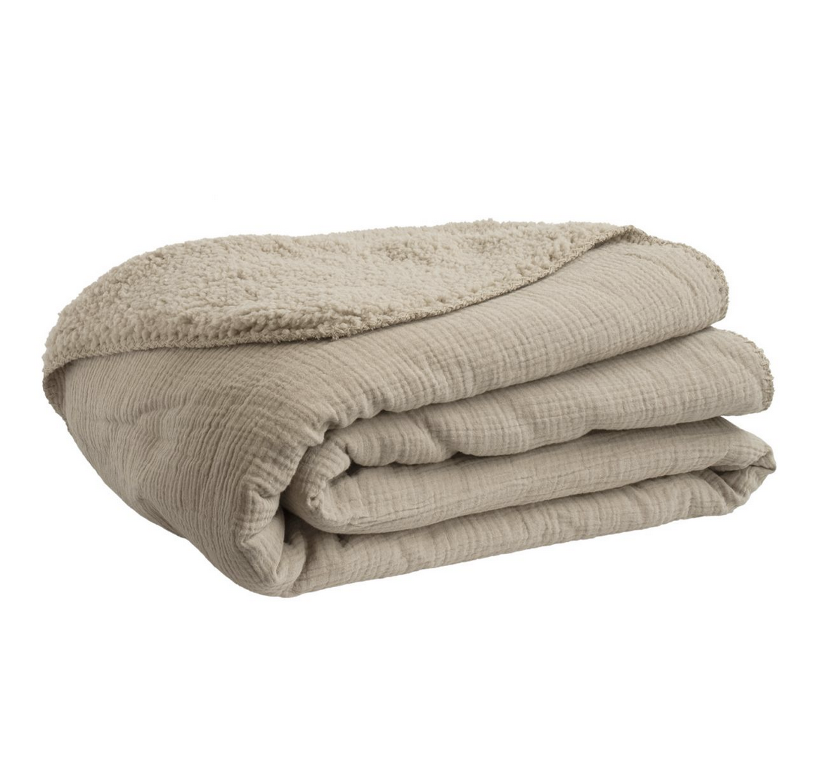 Plaid Phileine Taupe - Leeff-1