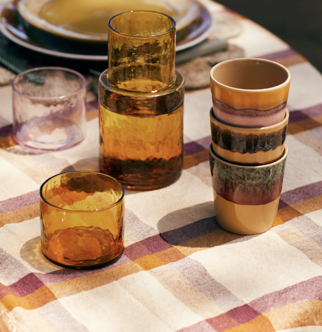 Tube Glass Amber - HK Living-2