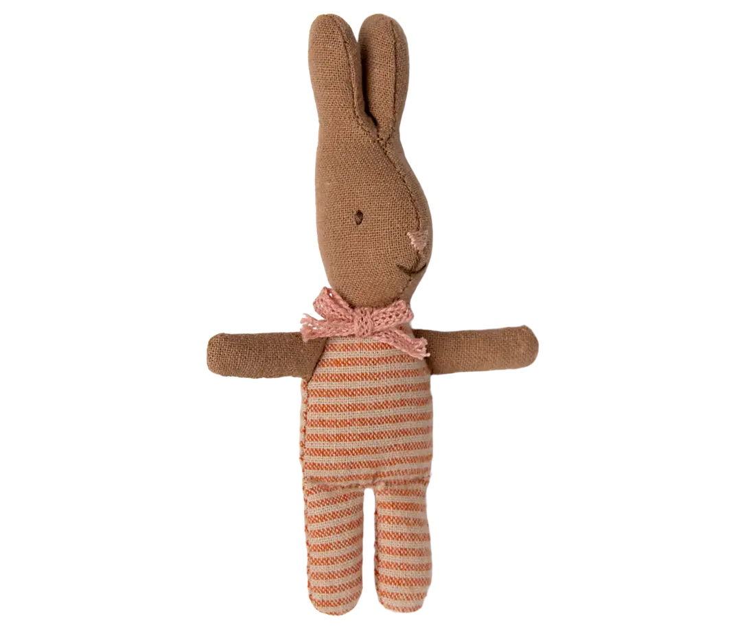 Rabbit Orange Stripes with bow - Maileg-1