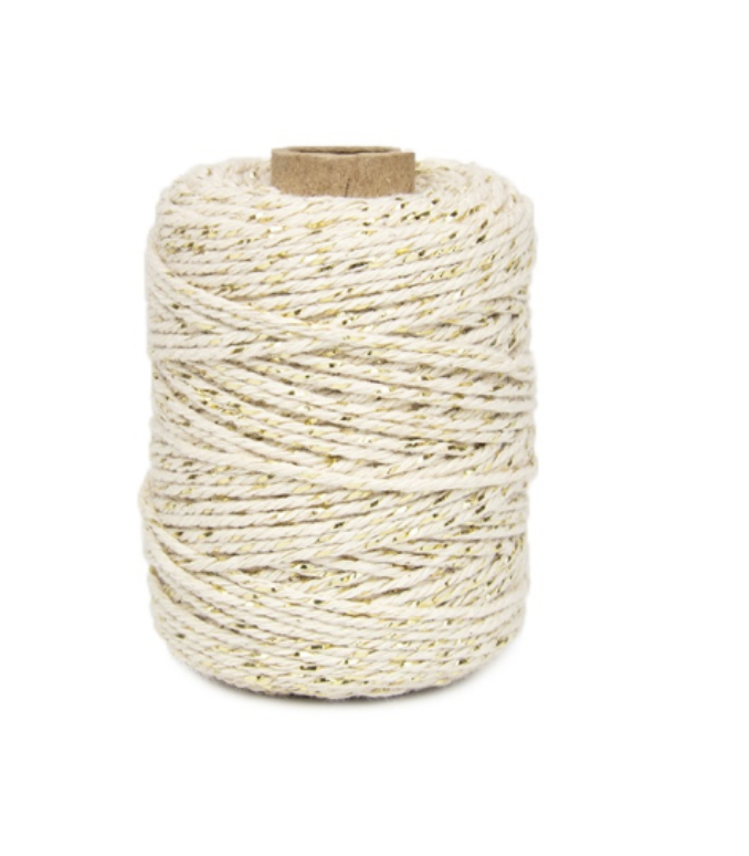 Rolletje Touw Creme Met Goud-1