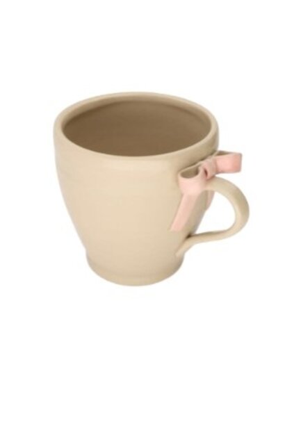 Beige Cup with Bow