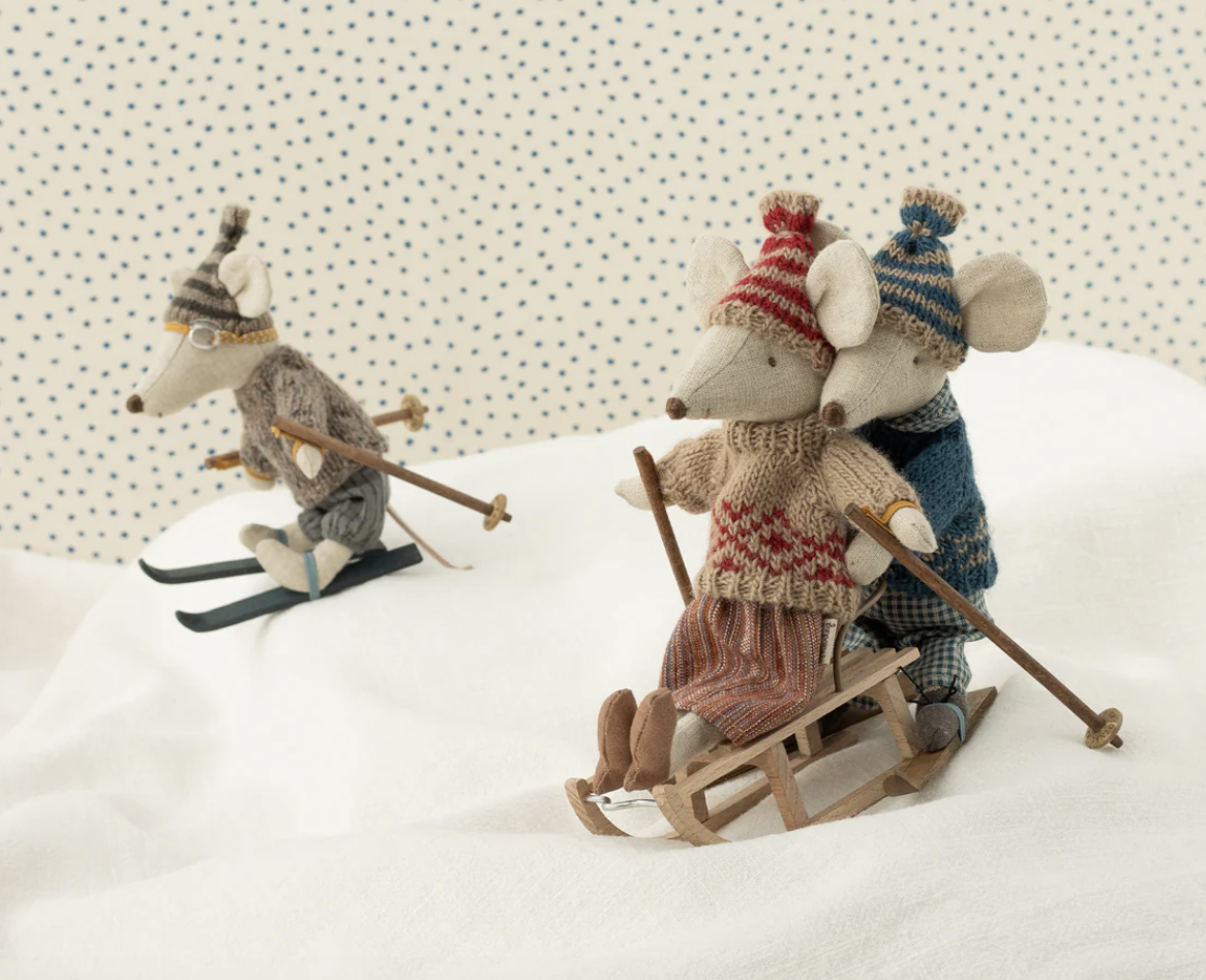 Sled Mouse - Maileg-3