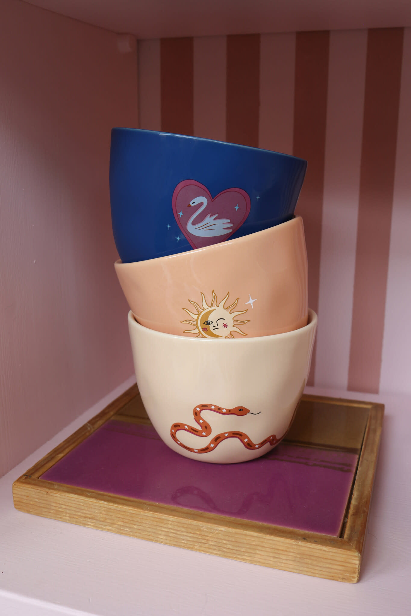 Large Sand Colored Mug With Snake - All the Luck in the World-2