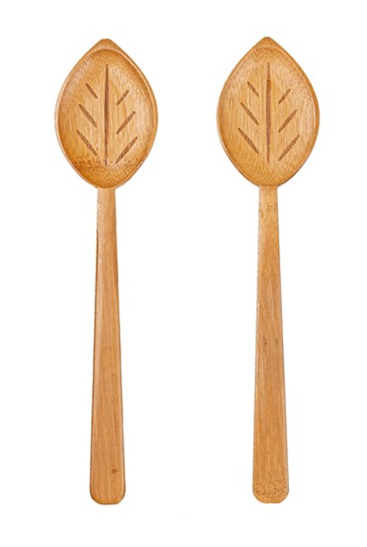 Leaf Bamboo Salad Servers
