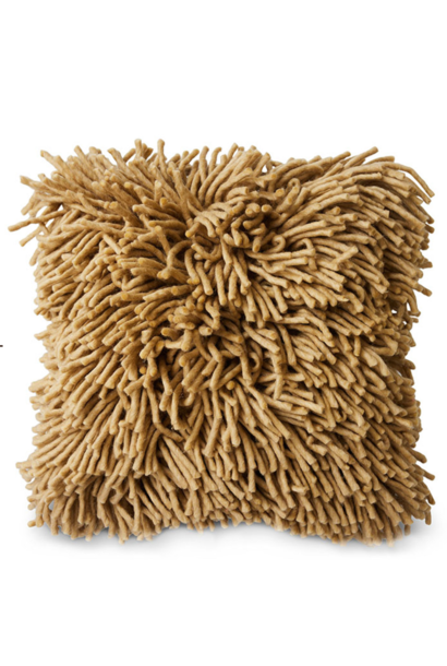 Ruig wollen kussen olive