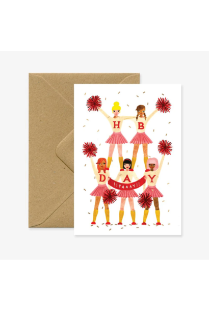 Kaart Happy Birthday Cheerleaders