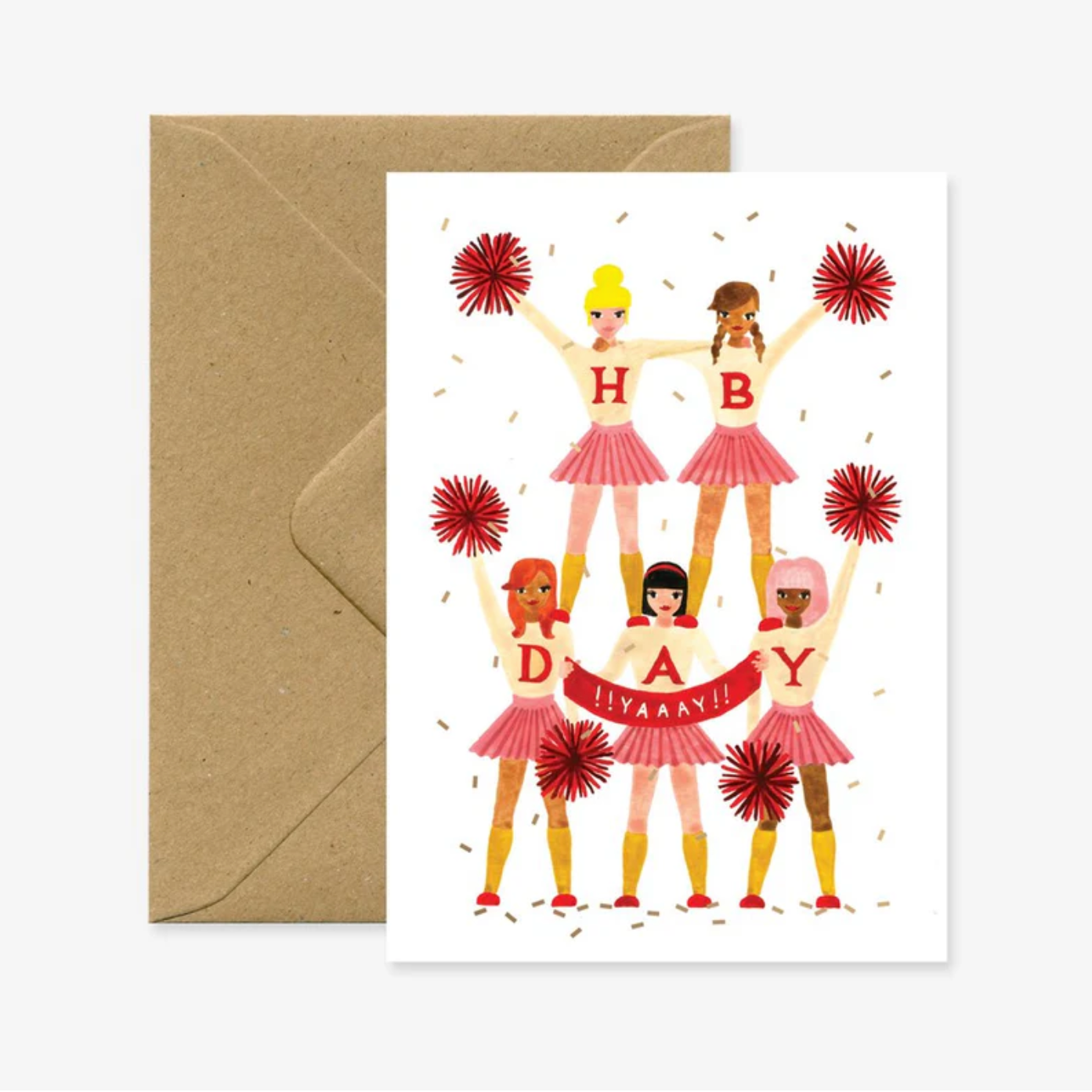 Kaart Happy Birthday Cheerleaders - Atws.-1