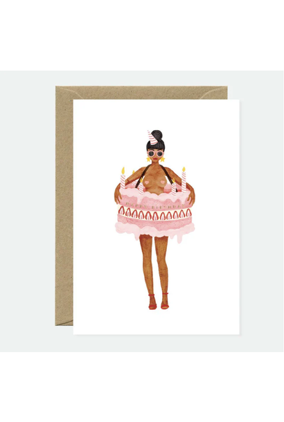 Card Happy Birthday Girl In Cake