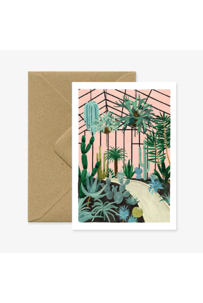 Card Greenhouse With Plants