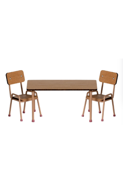 Table And Chairt Set - Dark Powder