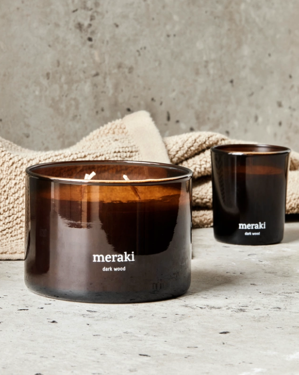 Geurkaars Driewik Dark Wood - Meraki-2