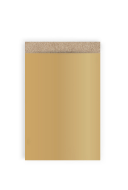 Zakje Vlak 12x19 Kraft Goud